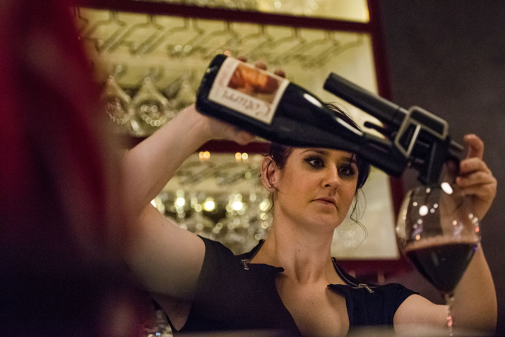 Lula Drake pouring
